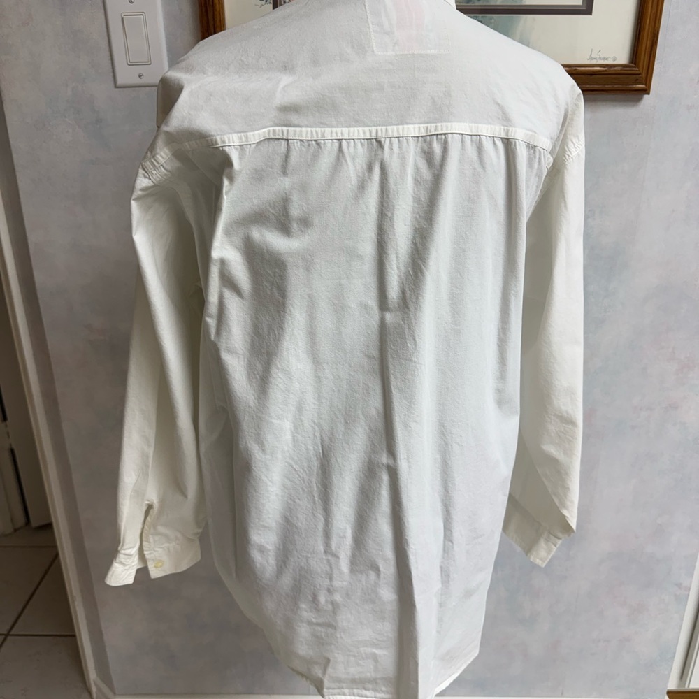 2 pc - Festive White Button Up Shirts with Santa & Teddy Bear Embroidery - Picture 5 of 13
